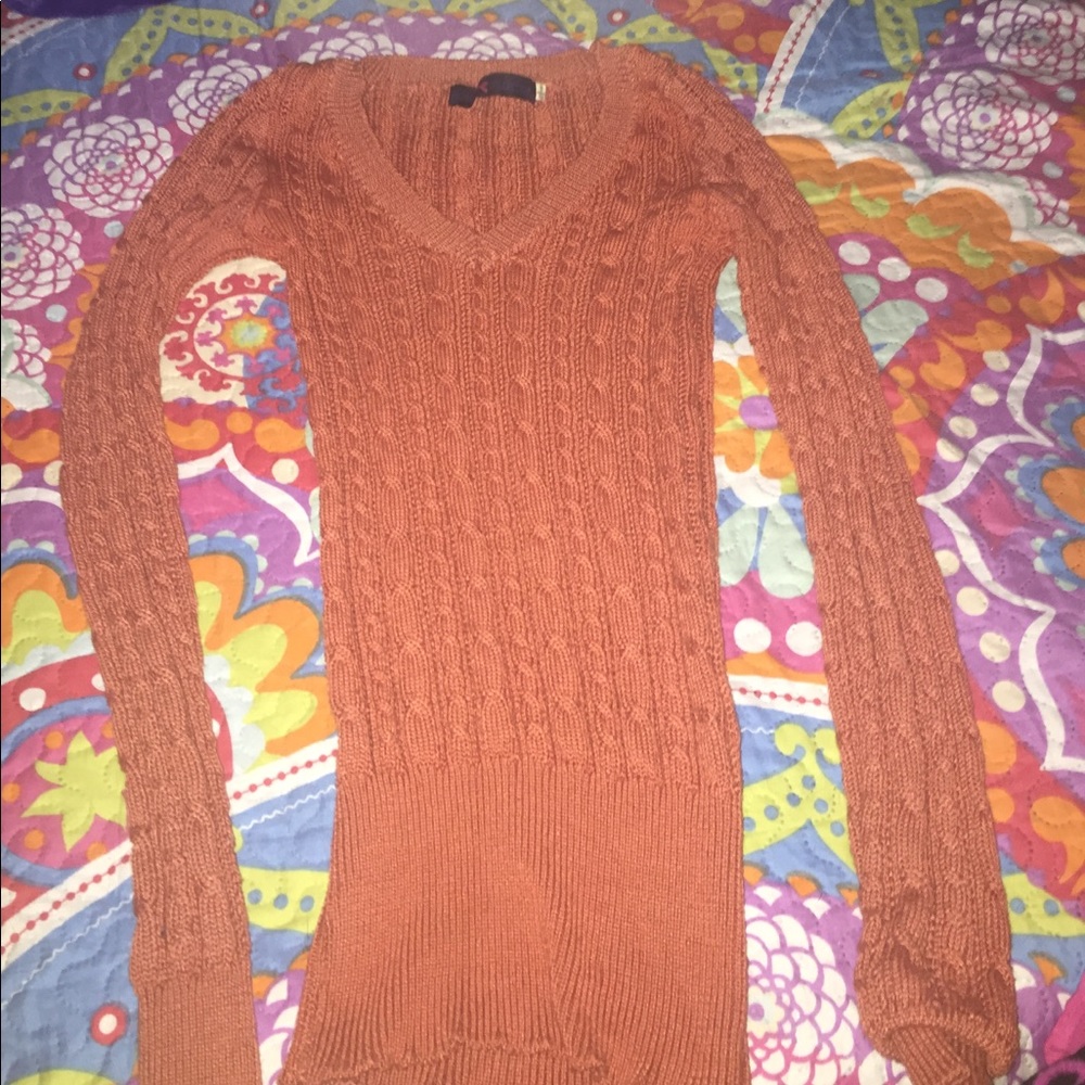 Burnt orange winter sweater