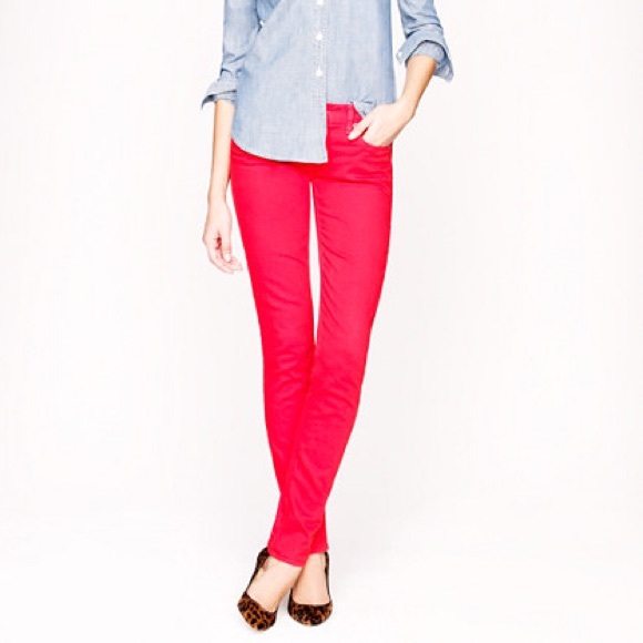 J. Crew Denim - J Crew TOOTHPICK ANKLE Red Jeans Denim Size 30