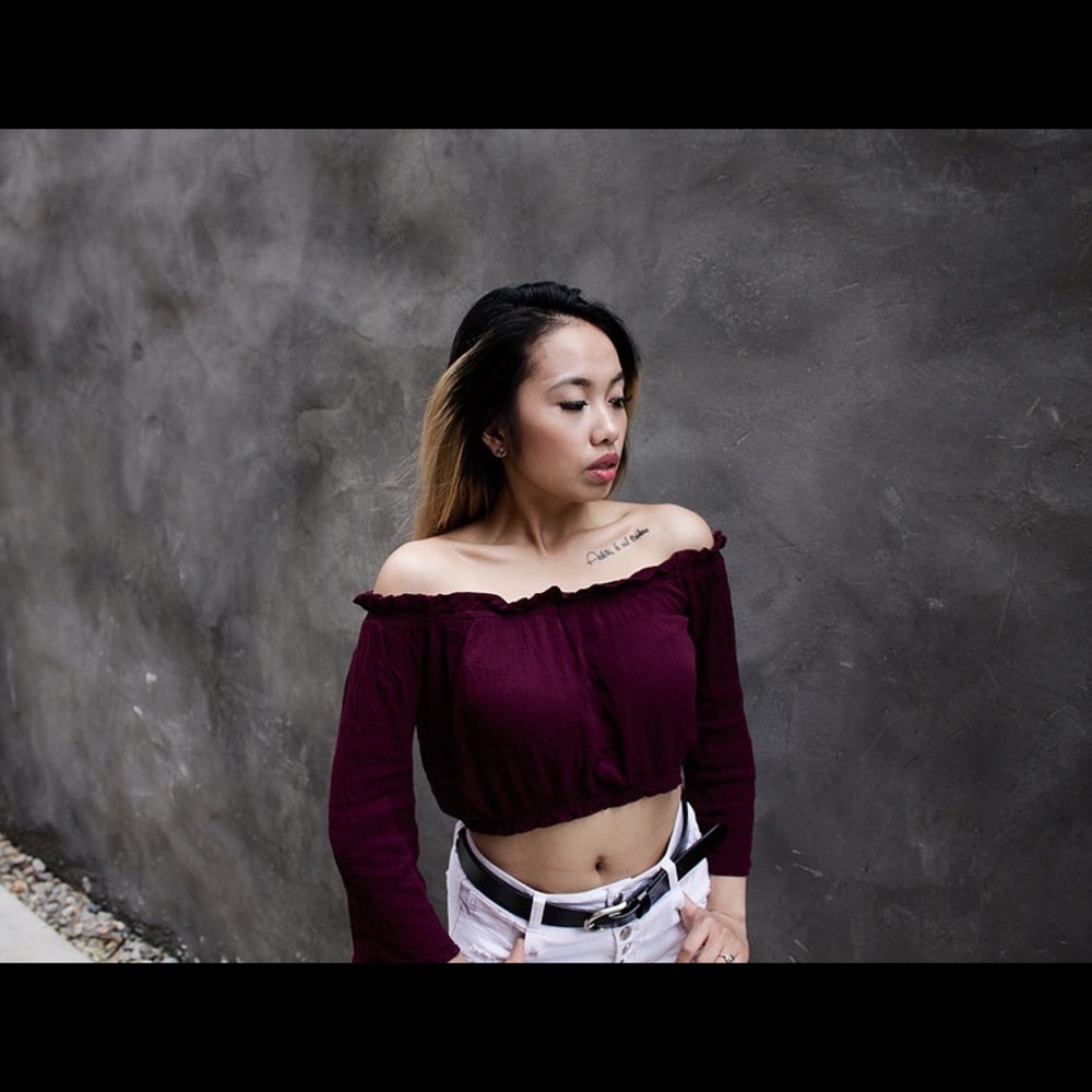 PacSun Bardot Cropped Top