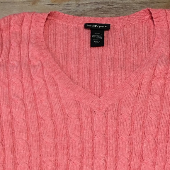 V Neck Cable Knit Sweater by Lane Bryant - Picture 3 of 6