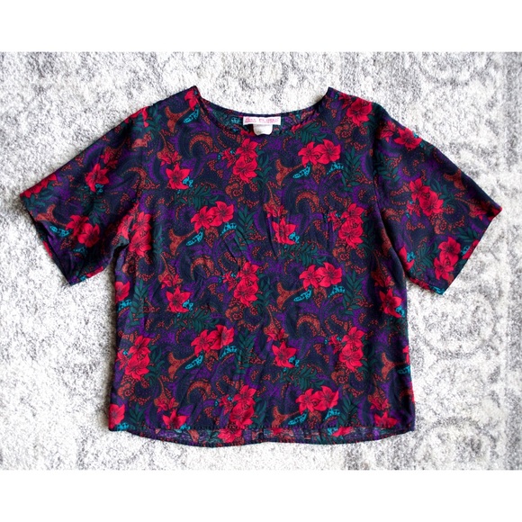 Vintage Floral Crop Top - Picture 1 of 4