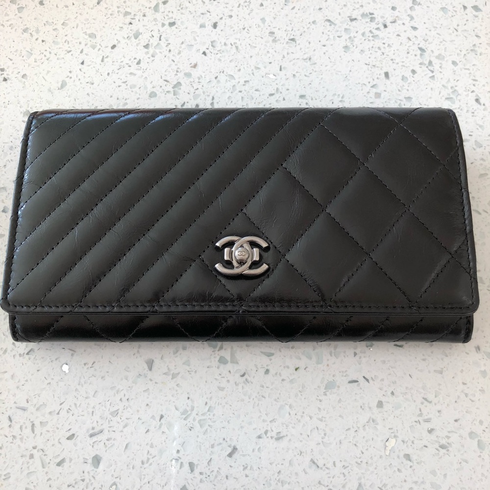 Authentic Chanel coco boy wallet