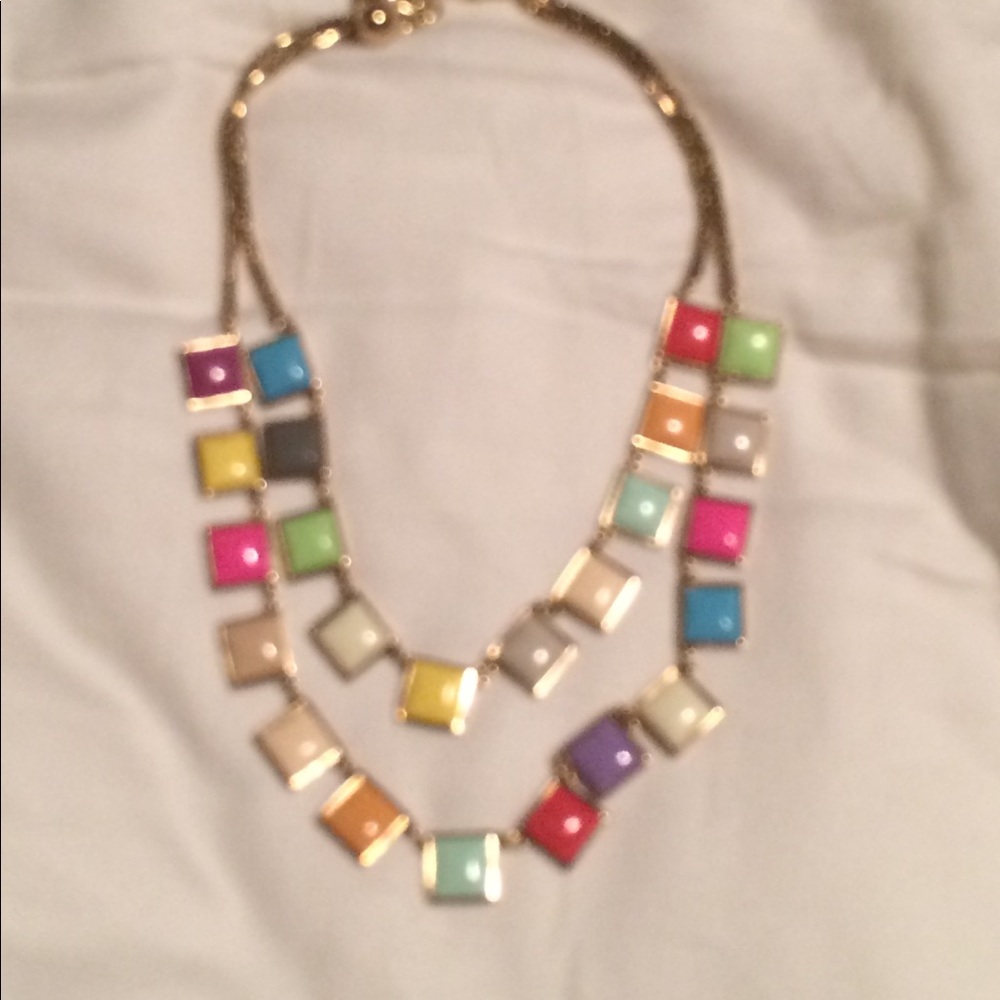 Kate Spade color block necklace statement