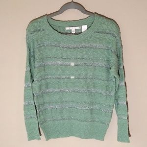 NWT Lauren Conrad green and silver sweater- size M