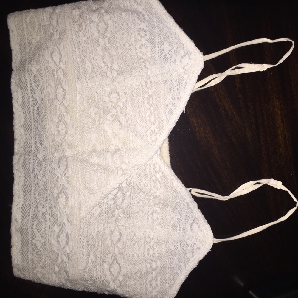 White lace bralette