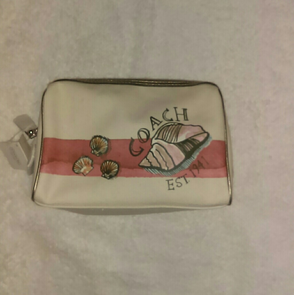 Coach Makeup Bag with Seashells-NWT