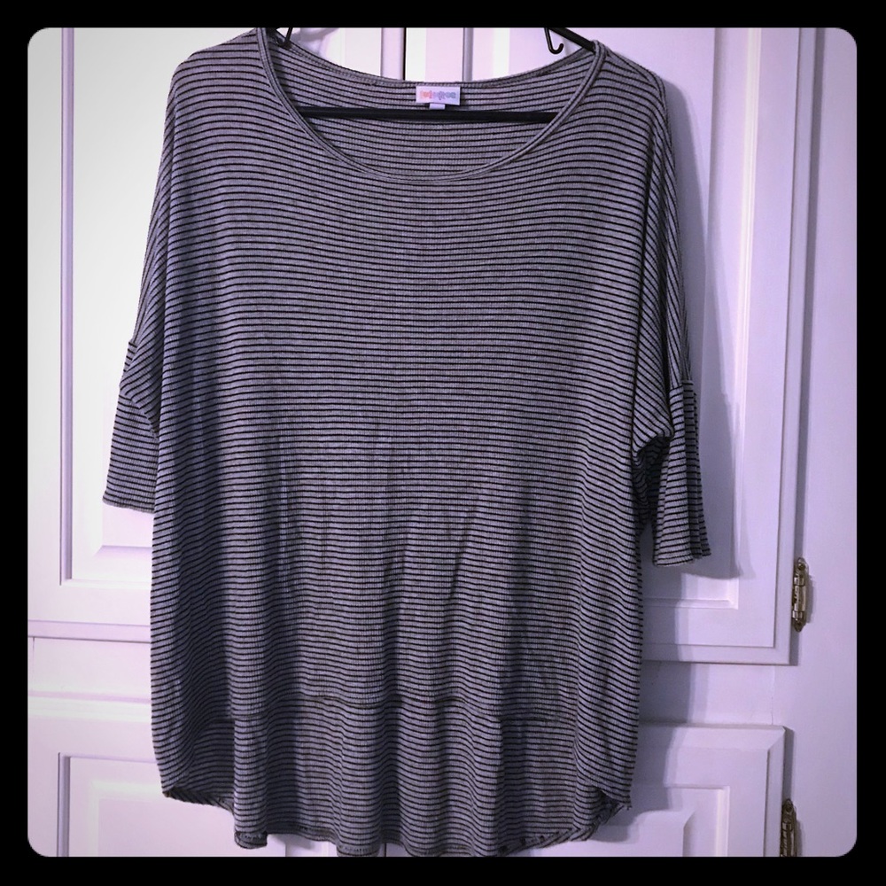 S Gray and black ribbed Irma