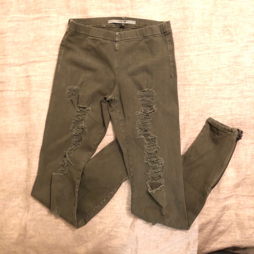 Joe’s military green denim legging size S