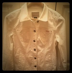 CALVIN KLEIN white jean jacket