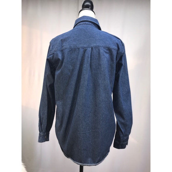 Denim Button Up Holiday Shirt - Picture 5 of 7