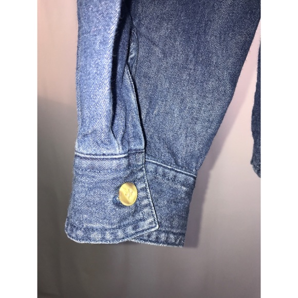 Denim Button Up Holiday Shirt - Picture 6 of 7