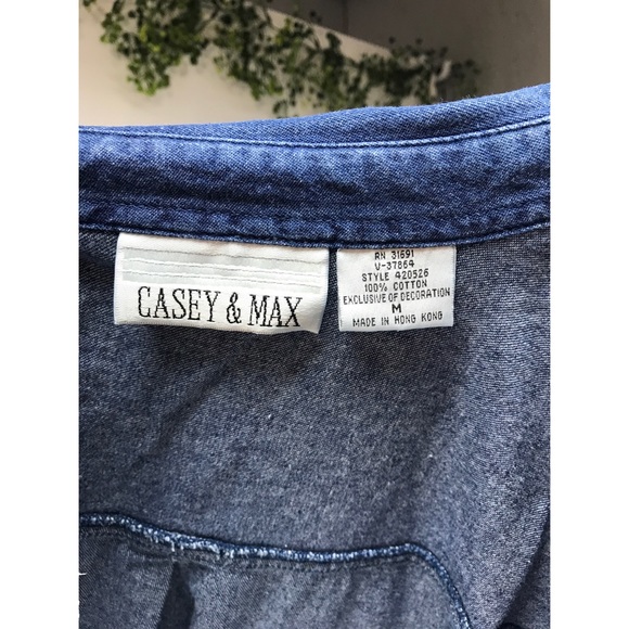 Denim Button Up Holiday Shirt - Picture 7 of 7