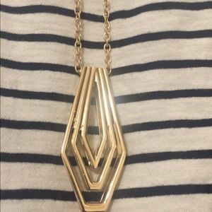 Necklace- 18” Gold Art Deco boutique