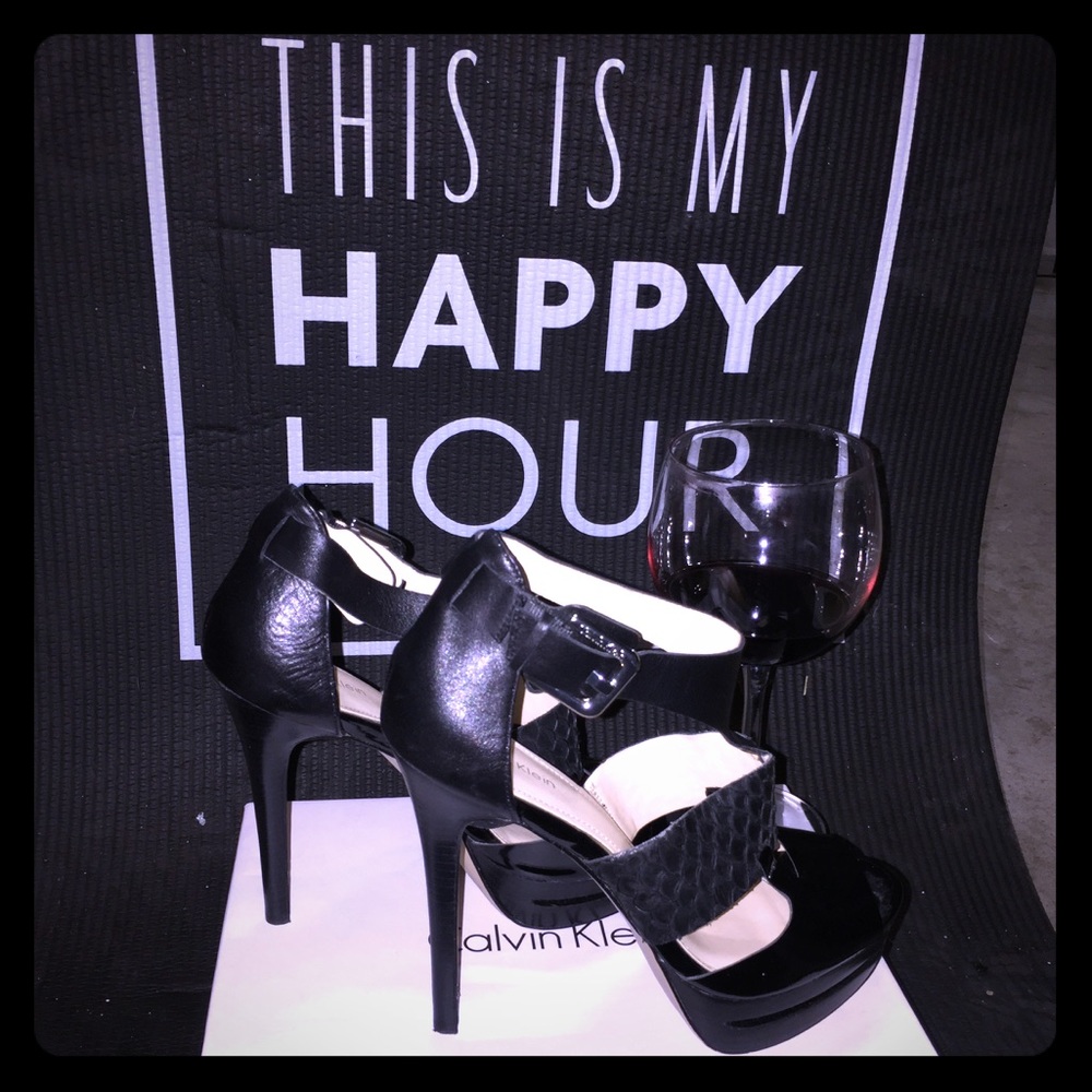 Calvin Klein Platform Spiked Sandals