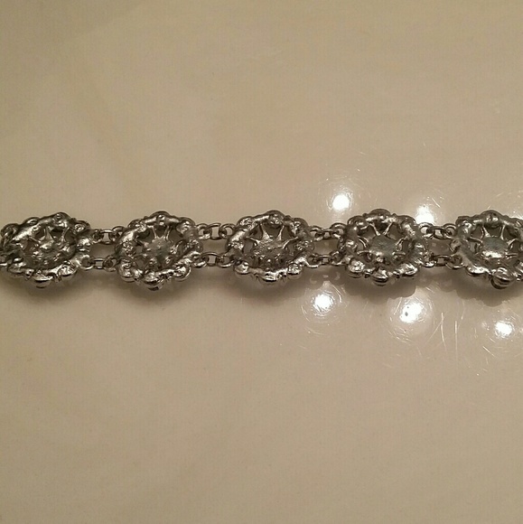 Vintage Teal flower bracelet - Picture 3 of 3