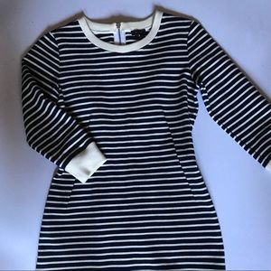 Theory Dress || Navy with White Stripes