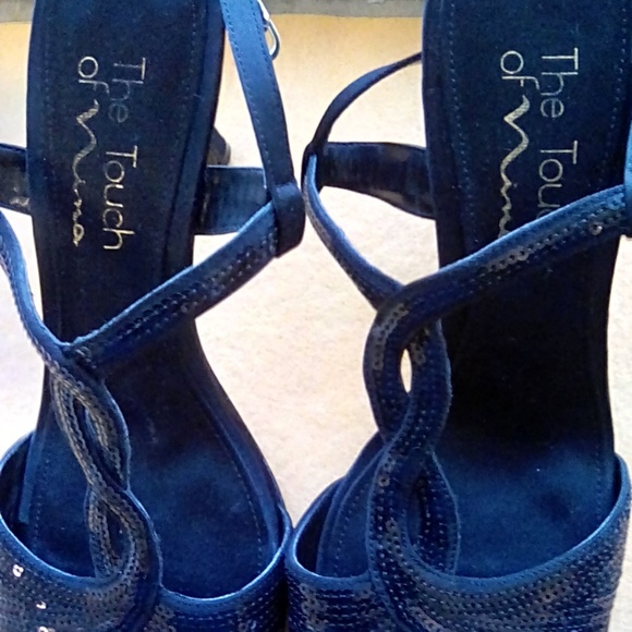 The Touch of Nina Black sequined heels! - Picture 1 of 4