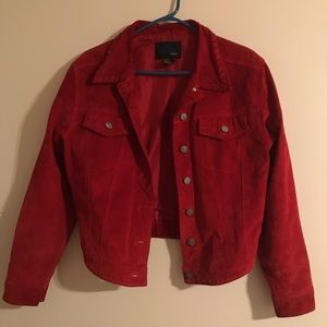 Red leather jacket