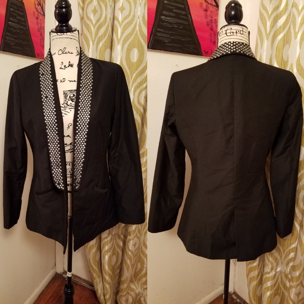 Black Silver studded Blazer