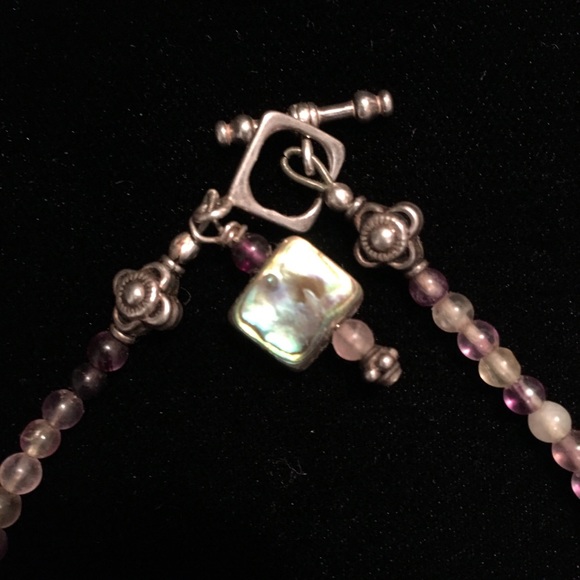 SALE 💃🏻AMETHYST & ABALONE NECKLACE - Picture 5 of 5