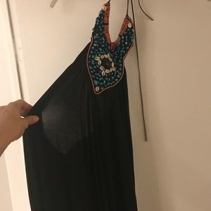 Medina beaded neck halter maxi