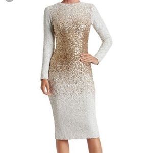 ombre sequin midi dress