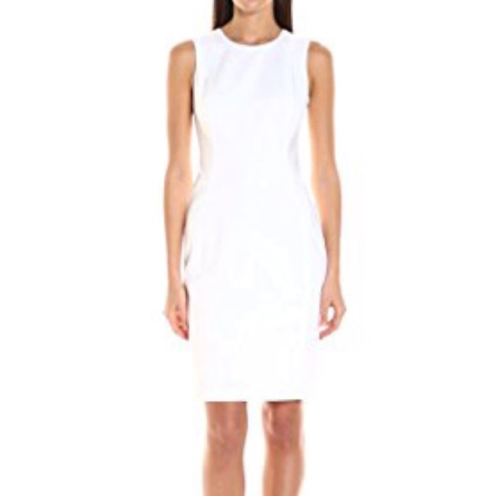 Calvin Klein White Sheath Dress - Size 16