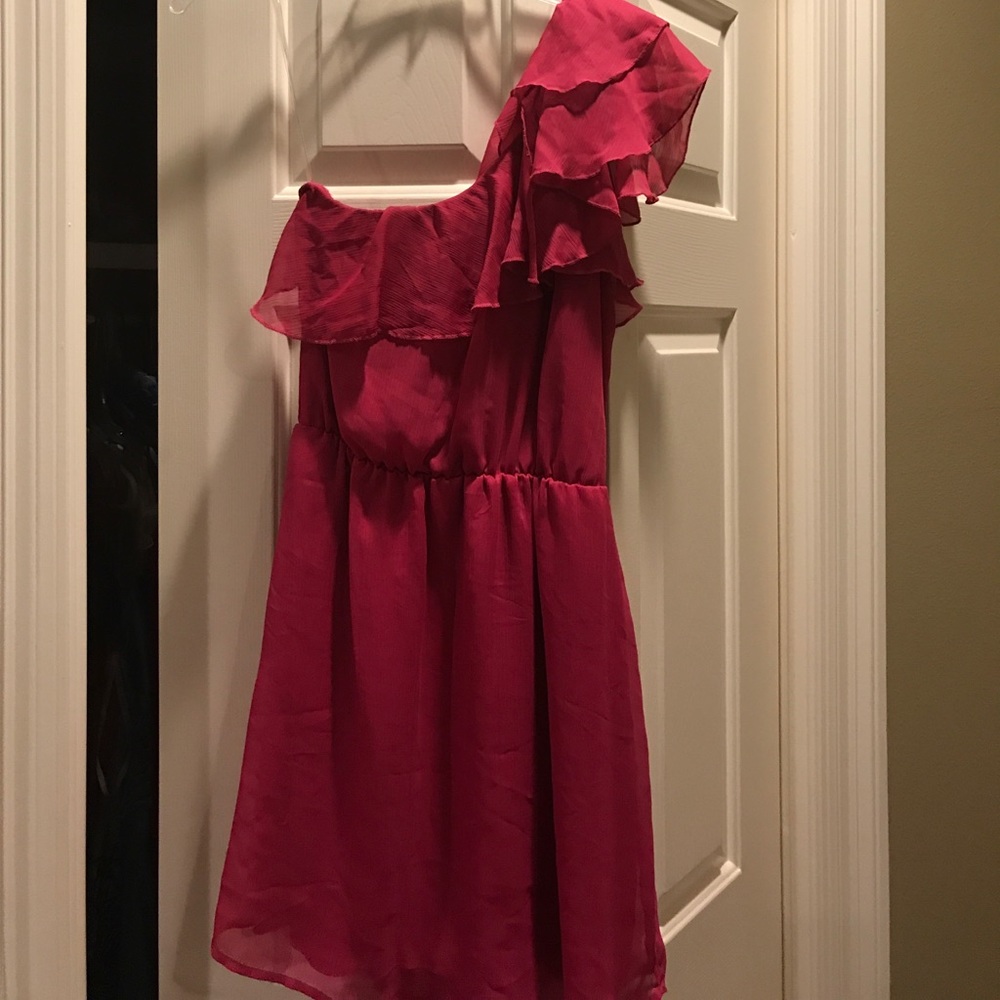 One shoulder pink Party Dress - Size S