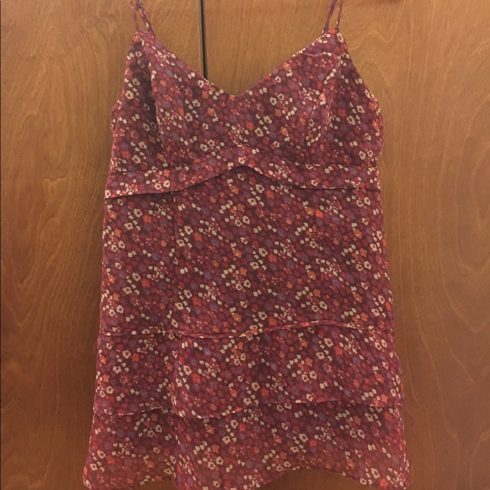 XS American Eagle Floral Ruffled Top