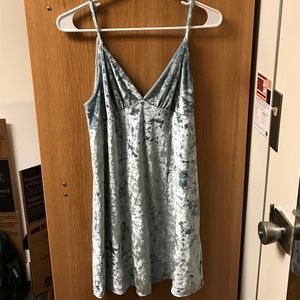 Blue velvet dress