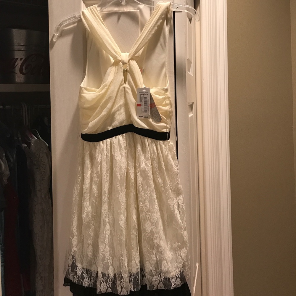 GB Lace and Black Halter Mini Dress Size XS