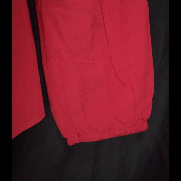 NEW St. John's Bay 1X 2X Red Velour Detail Top - Picture 5 of 8