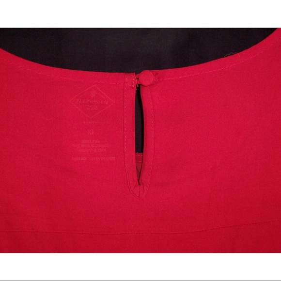 NEW St. John's Bay 1X 2X Red Velour Detail Top - Picture 7 of 8