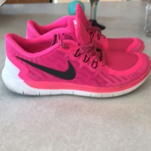 Neon Pink Nike FREE 5.0