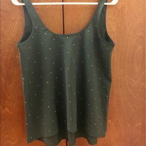 XS Aerie Gray Studded Tank Top