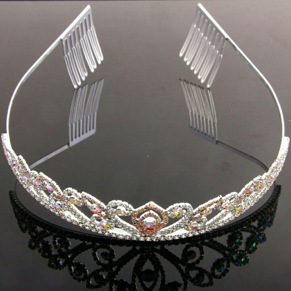 Rhinestone Tiara clear crystal - Picture 1 of 2