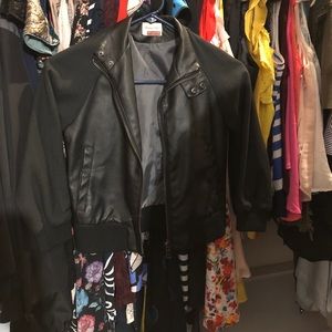Boys black motto jacket