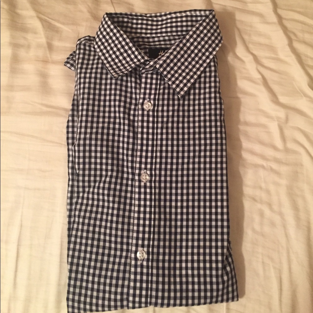 H&M S Checked Dress Shirt