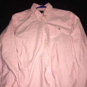 Long sleeve polo shirt.