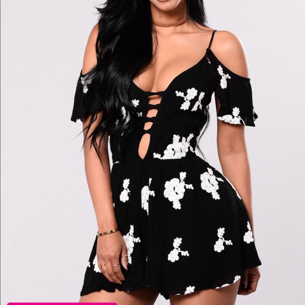 Black fashion nova romper