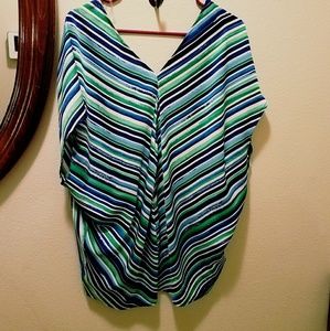 1X Liz Claiborne Multi-Colored Shirt