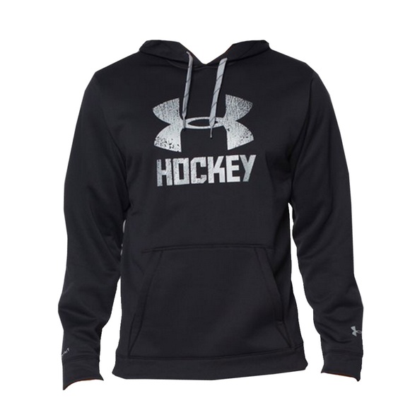 NWT UNDER ARMOUR BOYS BLACK WHITE PULLOVER HOODIE HOODY