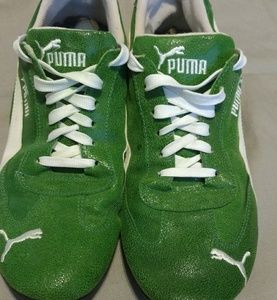 Vintage Puma Fast Cat Rare Suede Green Size 11M