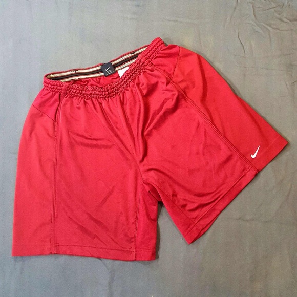 red nike dri fit shorts