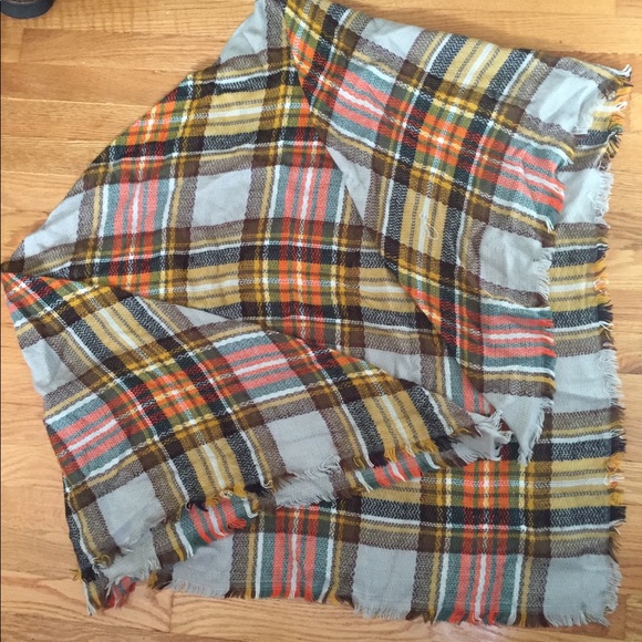 Accessories - Plaid Blanket Scarf/ Wrap