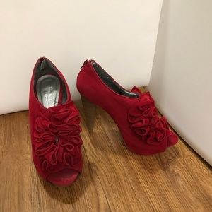 Ruffled Red Heels