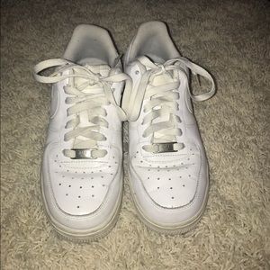 Women's white Air Force ones