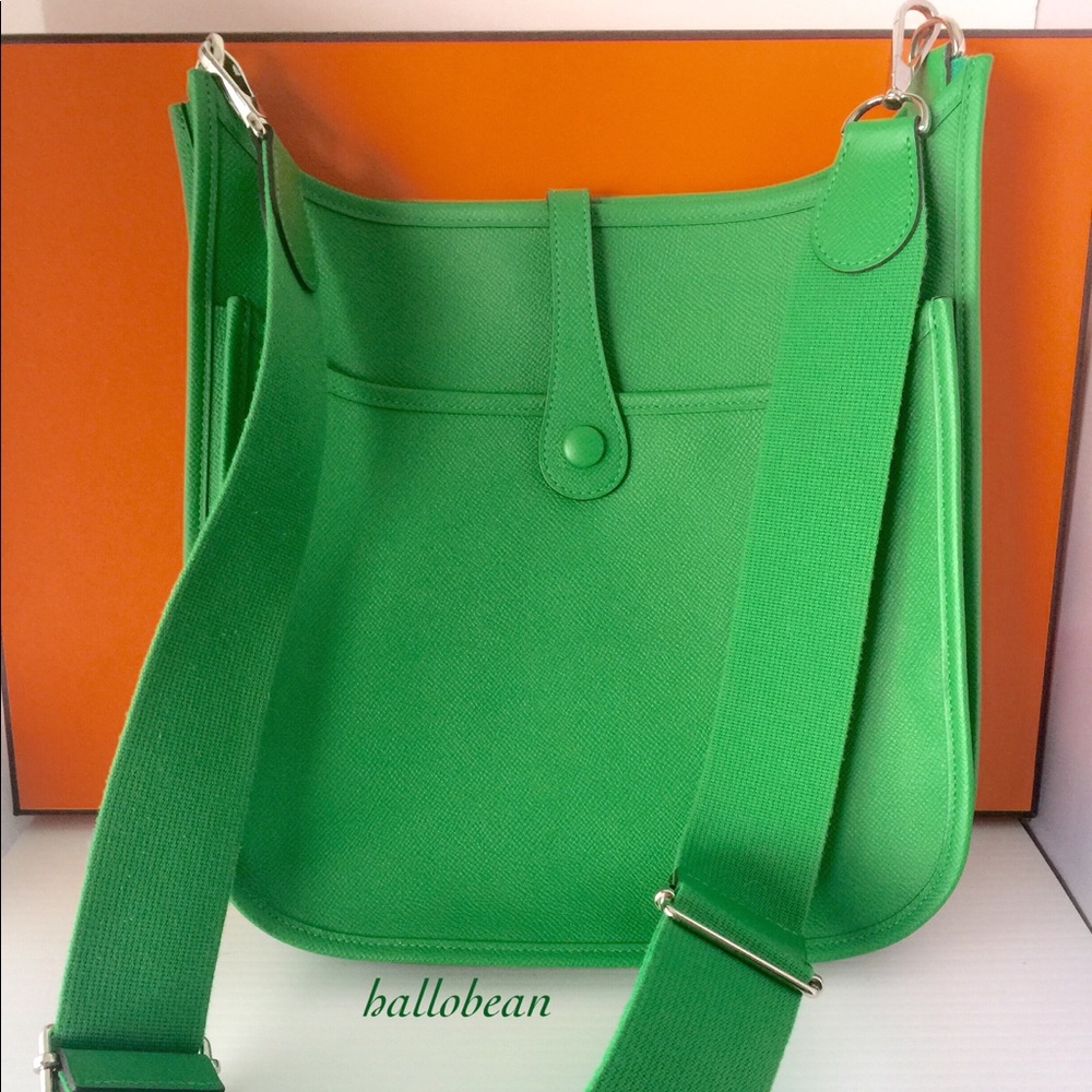 ❌SOLD❌Hermes Evelyne III PM Epsom Bamboo Green Bag - Picture 3 of 8