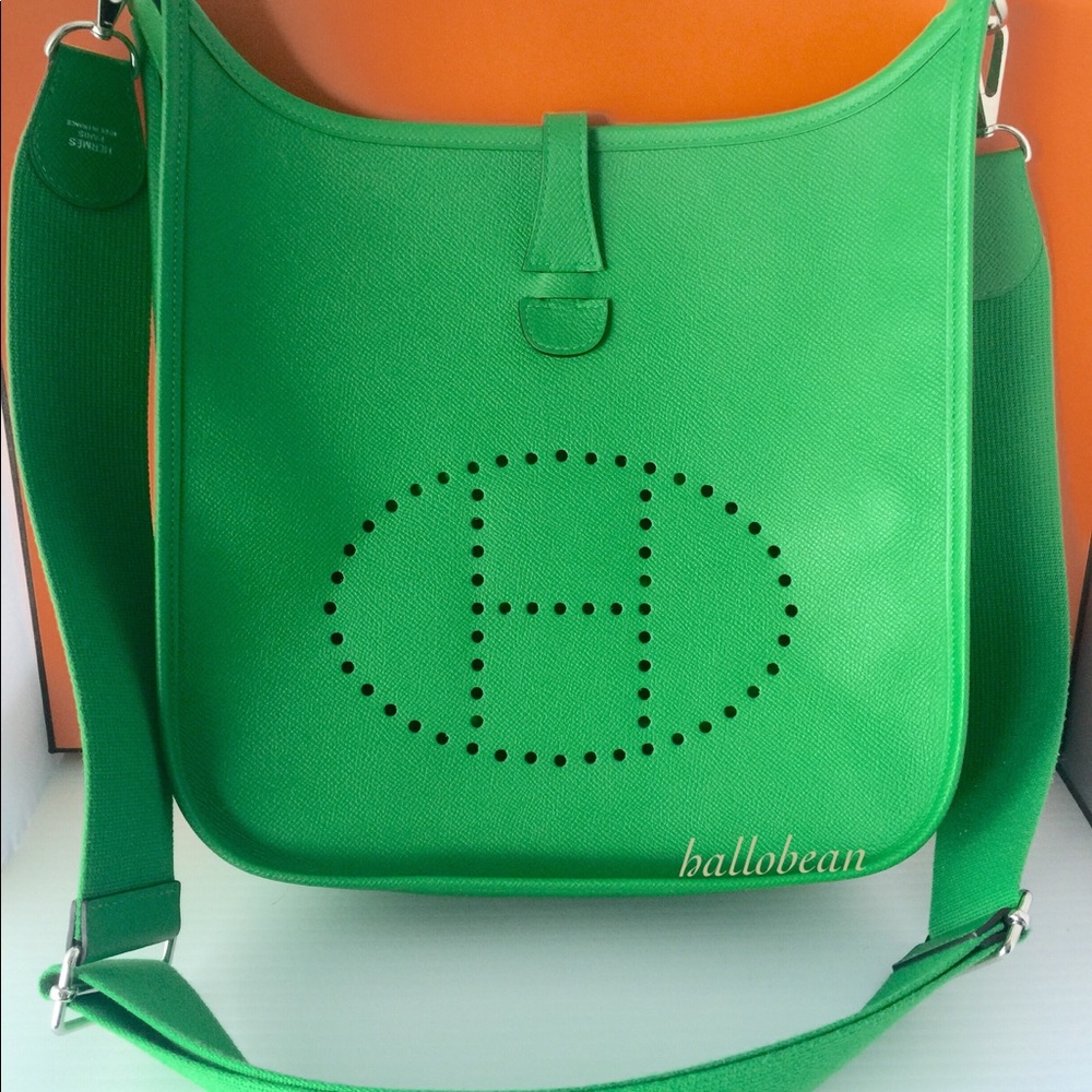 ❌SOLD❌Hermes Evelyne III PM Epsom Bamboo Green Bag - Picture 1 of 8