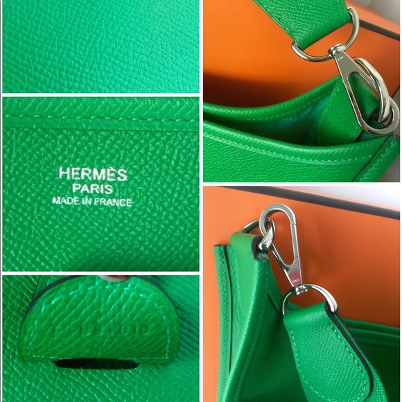 ❌SOLD❌Hermes Evelyne III PM Epsom Bamboo Green Bag - Picture 7 of 8